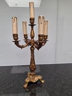 Massief koperen kandelaar, Antiek en Kunst, Ophalen of Verzenden