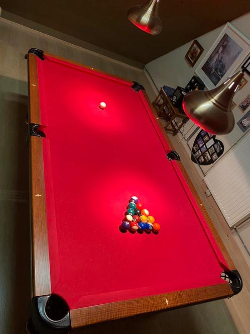 SAM Classic 220 Pooltafel (8-ft) incl. 2 lampen, Sport en Fitness, Biljarten en Poolen, Zo goed als nieuw, Pooltafel, Ophalen