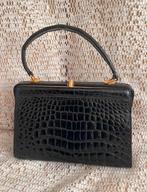 GUCCI zwarte leren tas van krokodillenleer, Ophalen of Verzenden, Zo goed als nieuw, Zwart