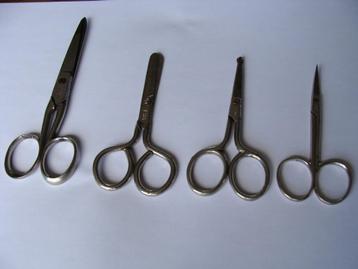 4 ciseaux, 1 coupe ongle, collection,vintage beschikbaar voor biedingen
