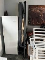 Grote parasol en voet, Ophalen, Zo goed als nieuw