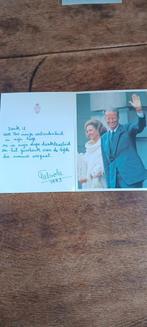 Bedankingskaart overlijden koning Boudewijn., Verzamelen, Ophalen of Verzenden, Zo goed als nieuw