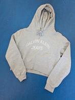 Crop Top hoodie / hoody Calvin Klein (Jeans) - maat M, Maat 38/40 (M), Ophalen of Verzenden, Zo goed als nieuw, Grijs