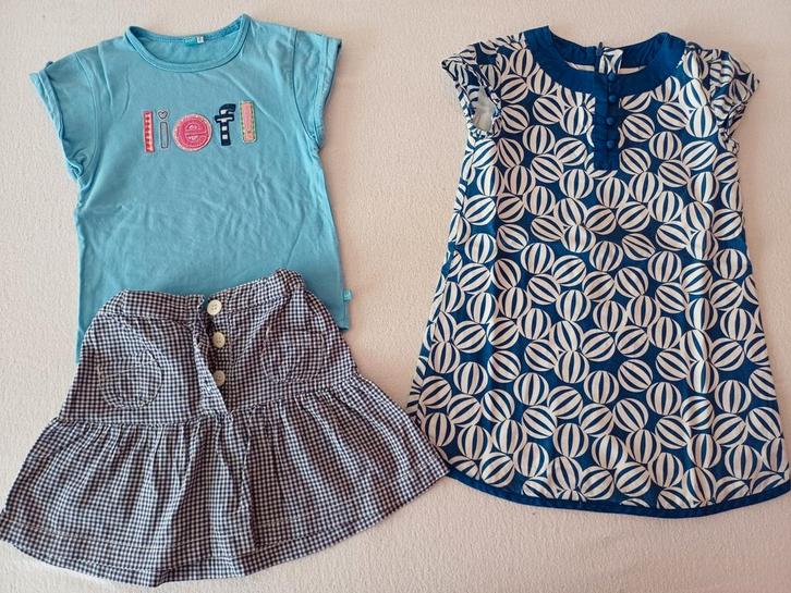Blauw kleedje 4-5 jaar jbc en setje top en rokje, Kinderen en Baby's, Kinderkleding | Maat 104, Gebruikt, Meisje, Jurk of Rok