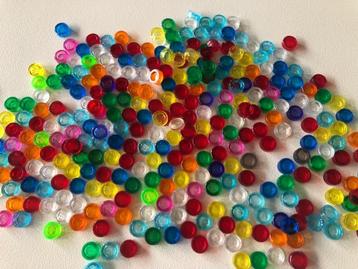 Lego tegeltjes 1x1 rond trans kleuren 314 stuks / 424-11, Enlèvement ou Envoi, Comme neuf, Briques en vrac, Lego