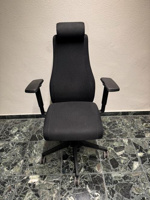Zwarte ergonomische bureaustoel, Huis en Inrichting, Bureaustoelen, Zo goed als nieuw, Bureaustoel, Zwart, Ergonomisch, Ophalen