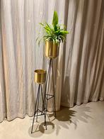 J-line 2 bloempotten goud met staander zwart, Enlèvement, Utilisé