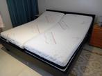 Houten bed, Réglable, Deux personnes, Noir, 180 cm