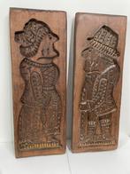 Antieke speculaasplank x2 (koppel), Antiek en Kunst, Antiek | Keukengerei, Ophalen of Verzenden