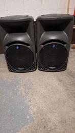 2x Mackie SRM450 met flightcase, Muziek en Instrumenten, Versterkers | Keyboard, Monitor en PA, Ophalen, Gebruikt, Minder dan 500 watt