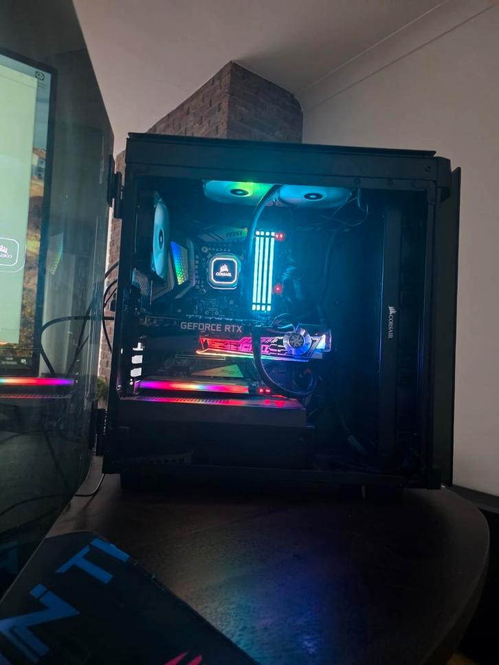 Gaming Pc Setup RTX 3080 - i7 - 64Gb RAM - 2k 180hz monitor, Computers en Software, Desktop Pc's, Gebruikt, 4 Ghz of meer, HDD