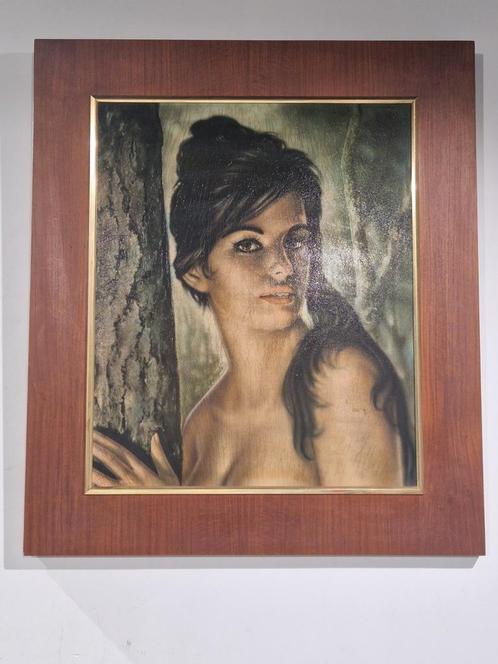 Art print Tina , by J.H. Lynch , houten kaders met koper om, Antiek en Kunst, Kunst | Schilderijen | Klassiek, Ophalen