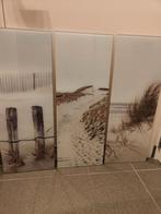 3 glaskaders met zeezicht, Antiek en Kunst, Ophalen