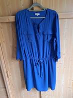 Jurk met driekwartmouw felblauw maat 44, Blauw, Ophalen of Verzenden, Zo goed als nieuw, Knielengte