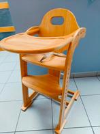 houten kinderstoel met eettablet, riemen perfecte staat, Kinderen en Baby's, Kinderstoelen, Ophalen, Gebruikt, Meegroeistoel, Gordel(s)