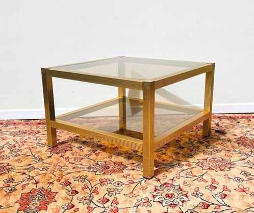 Table basse carrée 80s * Vintage * Bijzettafel * Side table, Maison & Meubles, Tables | Tables d'appoint, Utilisé, Enlèvement ou Envoi