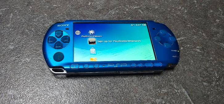 PSP 3000 blauw, Games en Spelcomputers, Spelcomputers | Sony PSP, Gebruikt, PSP, Blauw, Ophalen of Verzenden