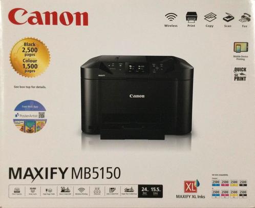 Canon printer fax copieer MB5150 wifi, Computers en Software, Printers, Zo goed als nieuw, All-in-one, Inkjetprinter, Faxen, Kleur printen