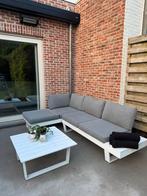 Loungeset aluminium incl. kussens en salontafel, Tuin en Terras, Ophalen, Zo goed als nieuw, Loungeset