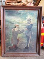 Schilderij op hout ww1, Antiek en Kunst, Kunst | Schilderijen | Klassiek, Ophalen