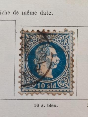 Bureau autrichien Levant années 10 bleu 1874, Enlèvement ou Envoi