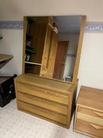 commode met spiegel, Huis en Inrichting, Kasten | Ladekasten, Ophalen, Gebruikt, 50 tot 100 cm, 3 of 4 laden
