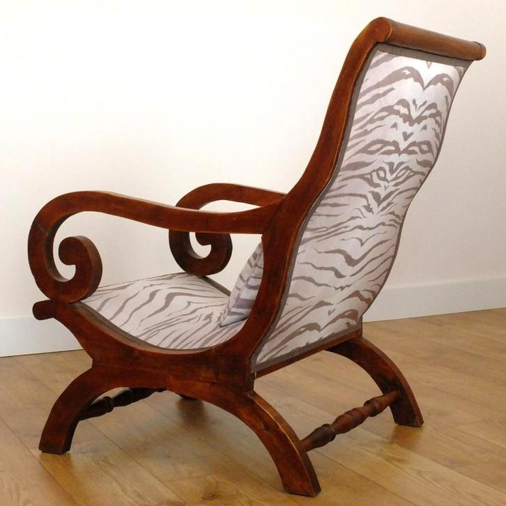 Koloniale fauteuil - Victoria English, Antiek en Kunst, Antiek | Meubels | Stoelen en Sofa's, Ophalen