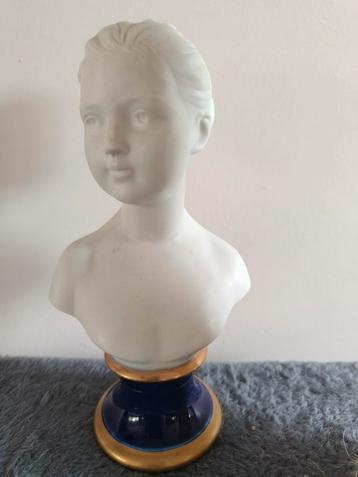 Buste van een meisje, h 20cm beschikbaar voor biedingen