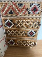 Retro kastje met schuiven, Huis en Inrichting, Overige materialen, Zo goed als nieuw, 3 of 4 laden, Minder dan 100 cm