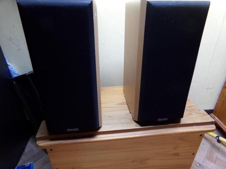MISSION 107   (25 euro)!, Audio, Tv en Foto, Luidsprekerboxen, Gebruikt, Front, Rear of Stereo speakers, 60 tot 120 watt, Overige merken