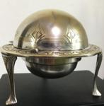 Kaviaar pot zilver botervloot deksel Engels antiek✨🤗💑🎁👌, Antiek en Kunst, Ophalen of Verzenden