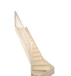 beuken trap trappen met draai, Doe-het-zelf en Bouw, Ladders en Trappen, Ophalen, Trap