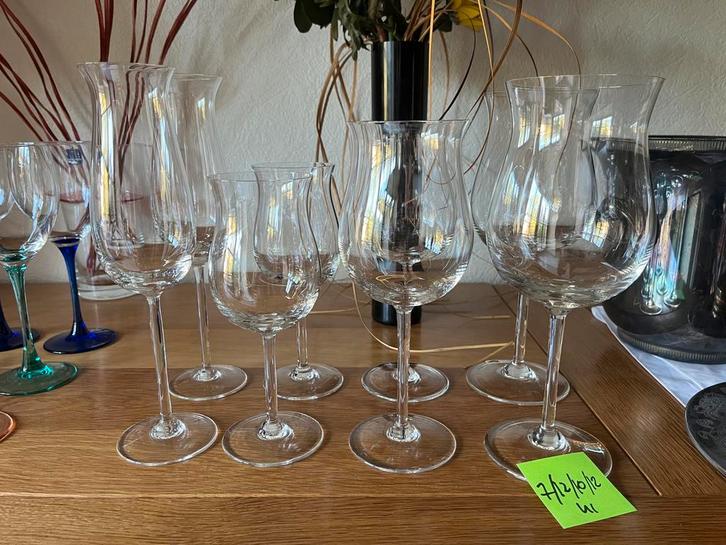 Collection verres en crystal à pied vins et flutes champagne, Verzamelen, Glas en Drinkglazen, Zo goed als nieuw, Ophalen