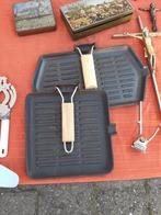 Set grillpannen, Huis en Inrichting, Ophalen of Verzenden, Zo goed als nieuw, Gietijzer