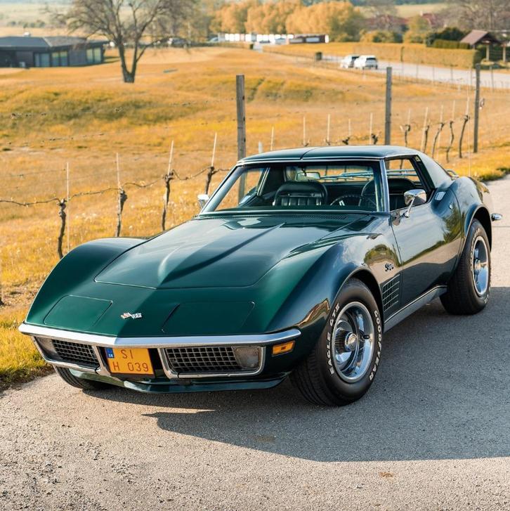 Chevrolet Corvette C3 1971, Auto's, Chevrolet, Particulier, Corvette, Benzine, Coupé, 2 deurs, Handgeschakeld, Groen, Overige kleuren