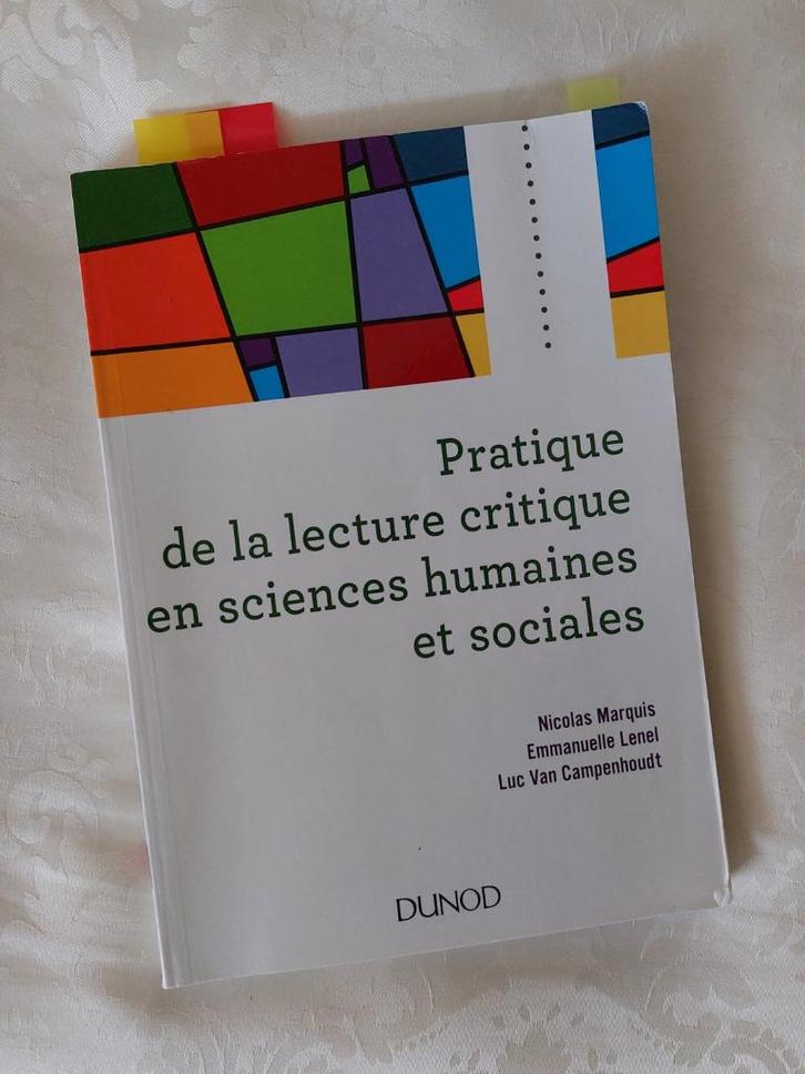 Pratique de la lecture critique en sciences humaines..., Boeken, Studieboeken en Cursussen, Gelezen, Hoger Onderwijs, Ophalen of Verzenden