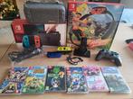 Nintendo Switch + 4 Joy-Con + Controller + Ringfit + 7 spell, Games en Spelcomputers, Spelcomputers | Nintendo Switch, Ophalen