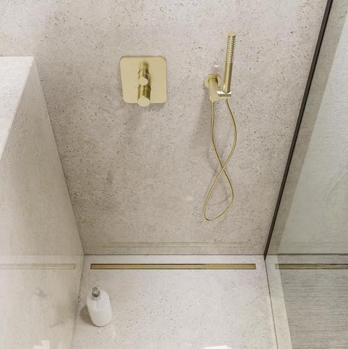 Mydrain gouden douchegoot - 31 l/min - Artikelnum. 200497, Doe-het-zelf en Bouw, Buizen en Afvoer, Nieuw, Afvoer, Inox, Minder dan 2 meter
