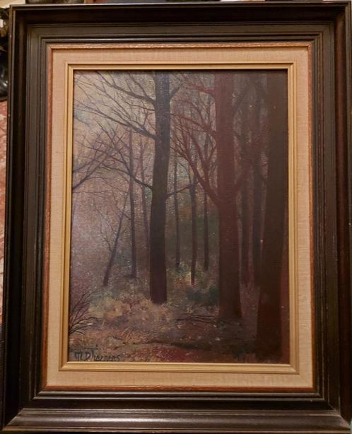 Peinture avec cadre - M.Dhaenens - arbres, Antiquités & Art, Art | Peinture | Classique, Enlèvement ou Envoi