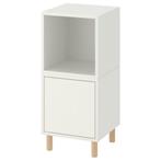 Eket - Kastencombinatie met poten wit/hout , 35x35x80cm, Ophalen, Zo goed als nieuw