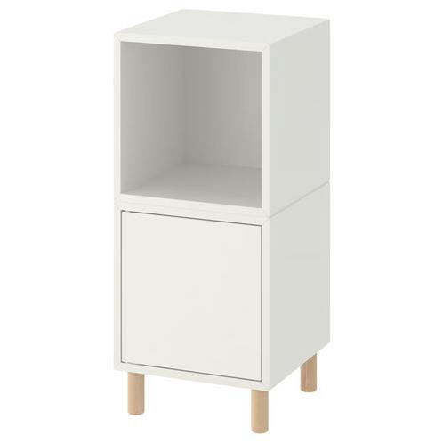 Eket - Kastencombinatie met poten wit/hout , 35x35x80cm, Huis en Inrichting, Kasten | Overige, Zo goed als nieuw, Ophalen