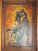 Schilderij 2 paarden van Flor Hermans - 1978, Antiek en Kunst, Kunst | Schilderijen | Klassiek, Ophalen