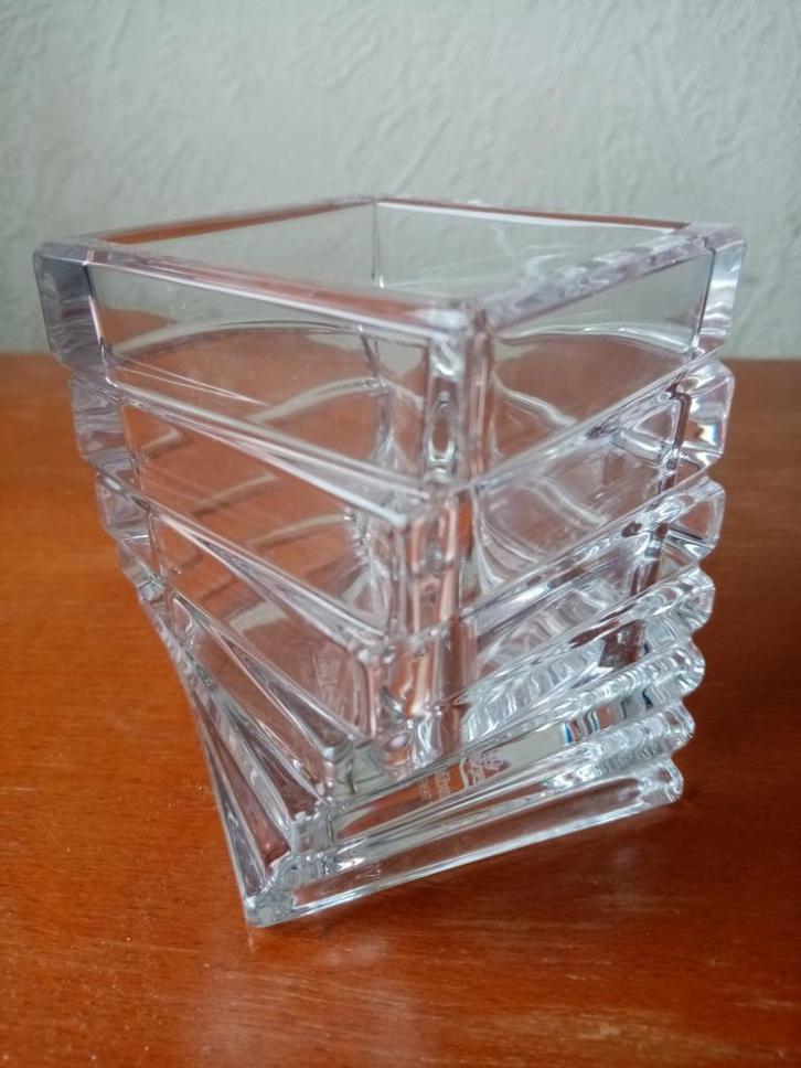 Vase design/Géométrique verre Turnus Rosenthal  1970s 8.50cm, Antiquités & Art, Antiquités | Vases, Enlèvement ou Envoi