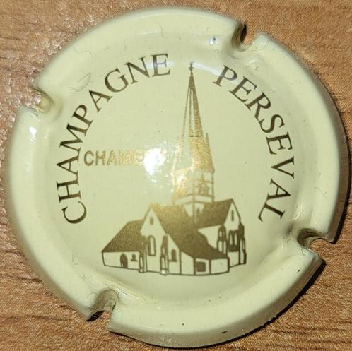 Capsule Champagne Gérard PERSEVAL crème & or nr 01, Collections, Vins, Neuf, Champagne, France, Enlèvement ou Envoi
