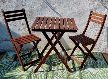 Set bistro en acacia Ikea beschikbaar voor biedingen