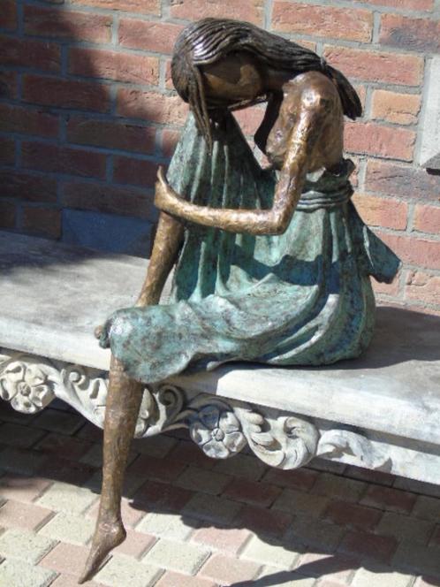 statue d une fille sans visage en bronze , superbe !!!, Jardin & Terrasse, Statues de jardin, Neuf, Autres types, Métal, Enlèvement ou Envoi