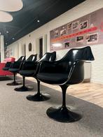 4x Knoll Tulip Arm Chairs, Huis en Inrichting, Stoelen, Ophalen, Zo goed als nieuw, Zwart