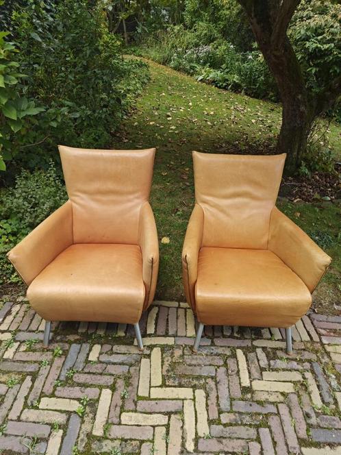2x Label Cheo fauteuils – comfortabel en stijlvol, Huis en Inrichting, Fauteuils, Gebruikt, Leer, 50 tot 75 cm, 75 tot 100 cm