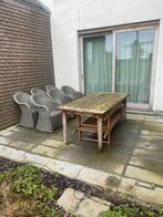 Teak tafel en 6 zetels, Ophalen, Gebruikt, 6 zitplaatsen, Tuinset