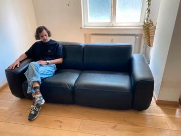 Canapé / sofa cuire noir beschikbaar voor biedingen